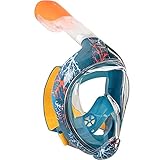 Practicidad: la máscara de buceo es muy adecuada para niños, adecuada para personas con diferentes formas faciales, sin preocuparse por las fugas de agua. Puedes fijar el snorkel en la máscara para completar la inmersión libre.