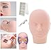 Produktbild MYSWEETY Schminke Trainingsköpfe Mannequin Kopf Praxis Make Up Dummy Modell Köpfe, Schminkkopf Massage Trainingspraxis Kopf mit Wimpernzange und 10 Paar Wimpern