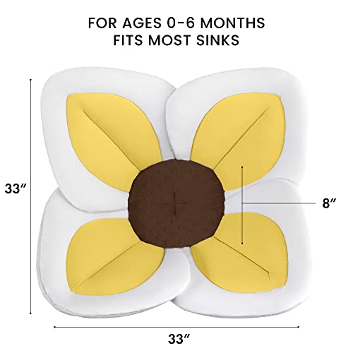 Blooming Bath Lotus - Baby Bath Seat for Sink - Premium Baby Bathtub - Newborn Bath Baby Essentials - Baby Gifts - Yellow - 33" - Thumbnail 7