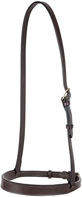 Premier Straight Nose Training Caveson for Horses | Superior Horse Training Aid | Quality British Leather | Adjustable Fit | Protective Buckle Guard | Heavy Duty Brass Hardware