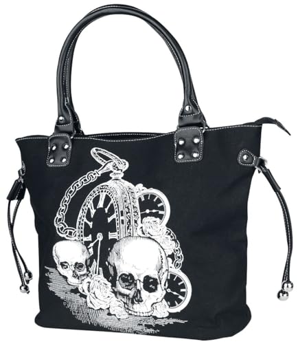 Banned Alternative Back In Black Sac à main pour femme Basique, gothique, rockwear, Noir, Taille unique