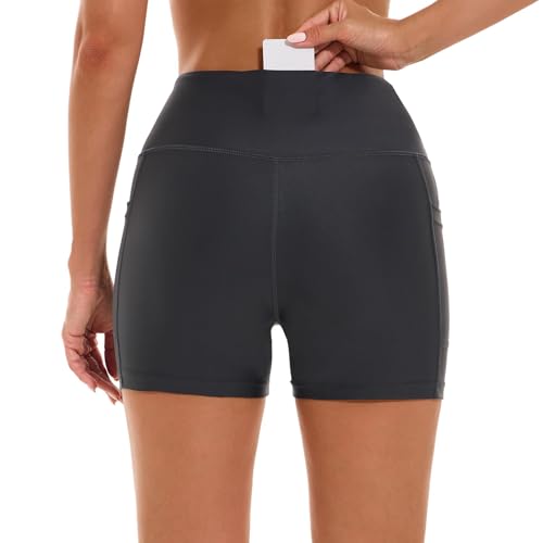 Image of HODOSPORTS Women's 3'' /5'' /7'' /9'' /12'' Swim Board Shorts UPF50+ High Waisted Quick Dry Swimsuit Bottoms with Pockets Liner