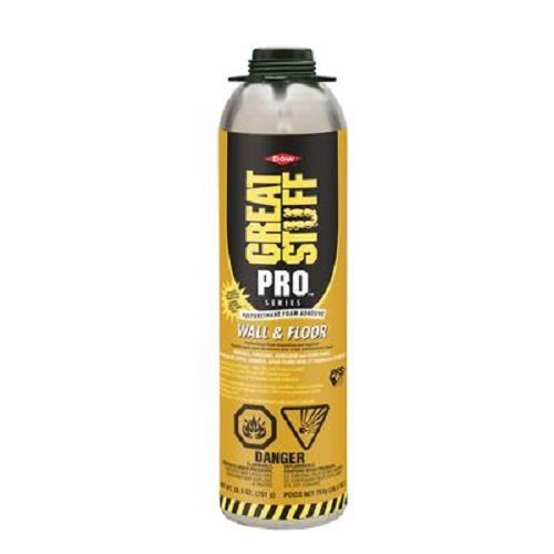 12 Dow Great Stuff Pro 26.5 Oz Wall and Floor Adhesives + Pro 14 Dispensing Gun (1)+ Gun Cleaner (1)