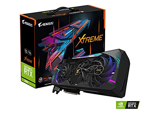 Image of GIGABYTE AORUS GeForce RTX 3090 Xtreme 24G Graphics Card, Max Covered Cooling, 24GB 384-bit GDDR6X, GV-N3090AORUS X-24GD Video Card (Renewed)