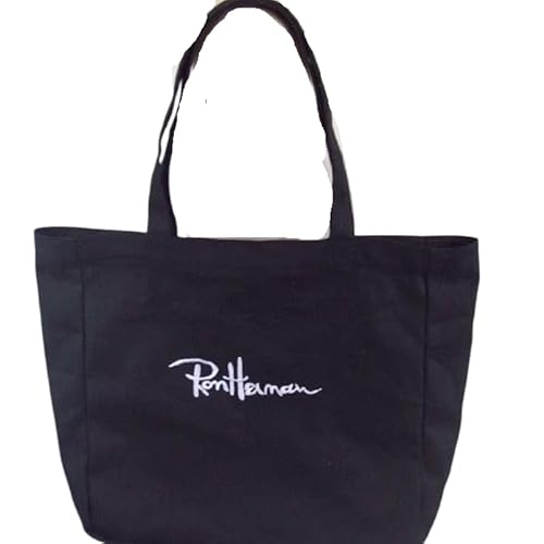 ロンハーマン トートバッグ ロゴ刺繍 プチプラ 高見え おしゃれ お出かけ キャンバスバッグ [並行輸入品] (ブラック)