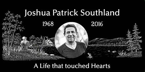 $349 Laser Engraved LegacyHeadstone for Graves, 24x12x1.25 inches, Flat Gravestone