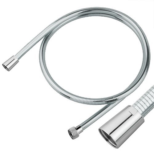 Kunststoff Brauseschlauch Duschschlauch Kronos chrom glasklar 1,25 m Cover