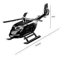 Hubschrauber Solar Auto Lufterfrischer Rotation Aromatherapie Diffusor Ornament für Fahrzeuge mit 3-Fragrance Tabletten für Auto und Innendekoration (Schwarz) – Ansicht 6
