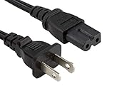 Cable Leader 15ft 18 AWG 2-Slot Polarized Notebook Power Cord IEC320 C7 to NEMA 1-15P