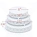 VILAVITA 3-Piece Cake Stand Set Round Metal Cake Stands Dessert Display Cupcake Stands, White