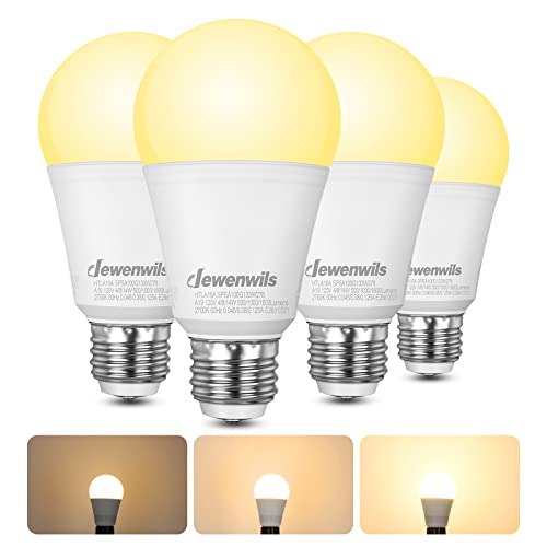 Dewenwils 3-Way Led Light Bulbs, 40/60/100W Equivalent, A19 Led Bulbs, 2700K