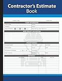 Contractors Book Estimate: Contractors Log Book With Customer's Contact Information And Job Estimate Quote Record Contractor Book And Dot Diagram ... Taking Measurements General Contractor Book