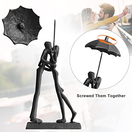 Jalunth Iron Sculpture Home Decor - Art Metal Statue Abstract Modern Accents Home Decoration Love Figurine 1 6 26Th 40Th 50Th Year Wedding For Couple Her Wife Girlfriend Valentine #TOP5