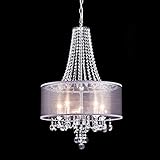 CLAXY Ecopower Lighting Modern Chrome Crystal Chandeliers --5 lights