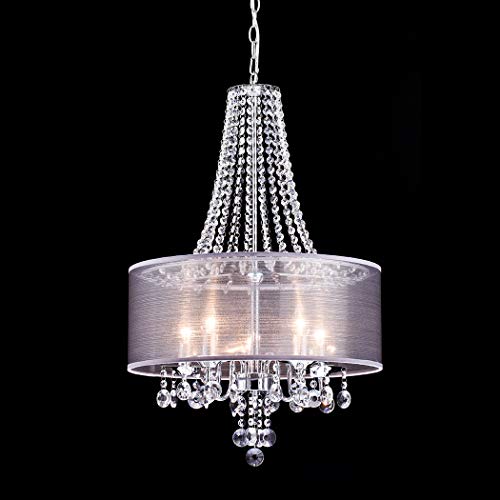 CLAXY Ecopower Lighting Modern Chrome Crystal Chandeliers -5 Lights