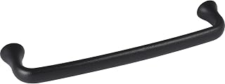 FURNIPART Möbelgriff Provence LA160 - Gusseisengriff Sockel ø 18mm, Griffe für Küchenschränke, Gusseisen schwarz