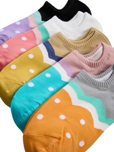 Image of WDIRARA Women's 5 Pair Cute Fruit Graphic Ankle Socks Funny Low Cut Sock Pairs for Girl Teen