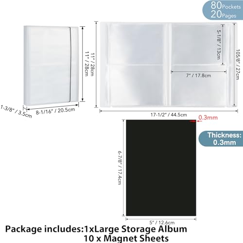 Image of Stamp and Die Storage Bag and Rubber Magnetic Sheets,die Storage Set for Storage Die Cutting DIY Scrapbooking,Large Clear Sticker Photo Storage Album Stamp & Cutting Dies Storage Book Organizer Folder