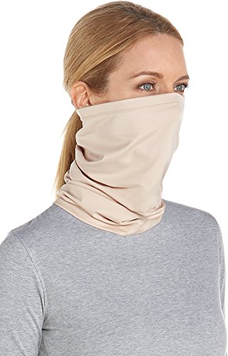Coolibar Upf 50+ Men's Women's La Plata Uv Neck Gaiter - Sun Protective (Small/Medium- Beige) #TOP3