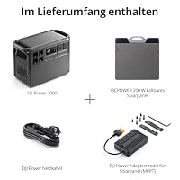 DJI Power 2000 tragbare Powerstation, 200W faltbares Solarpanel, 2048 Wh LFP-Akku, 3000 W Ausgangsleistung, in 45 Min. von 0% auf 80%, maximale Sicherheit, ultra-leise, Camping, Stromausfall – Ansicht 2