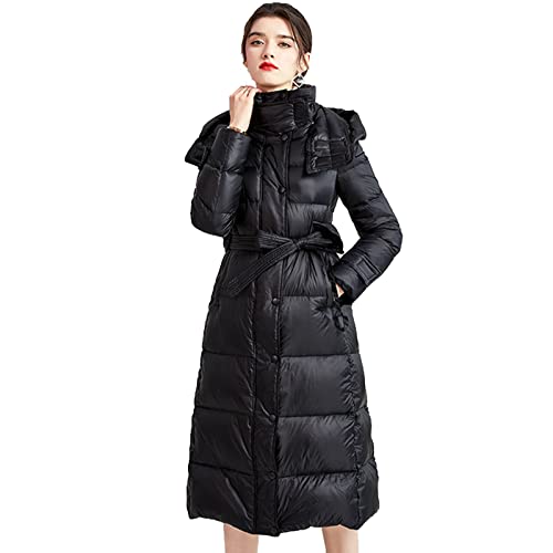 Doudoune légère à capuche femme en duvet d'oie véritable veste matelassée
