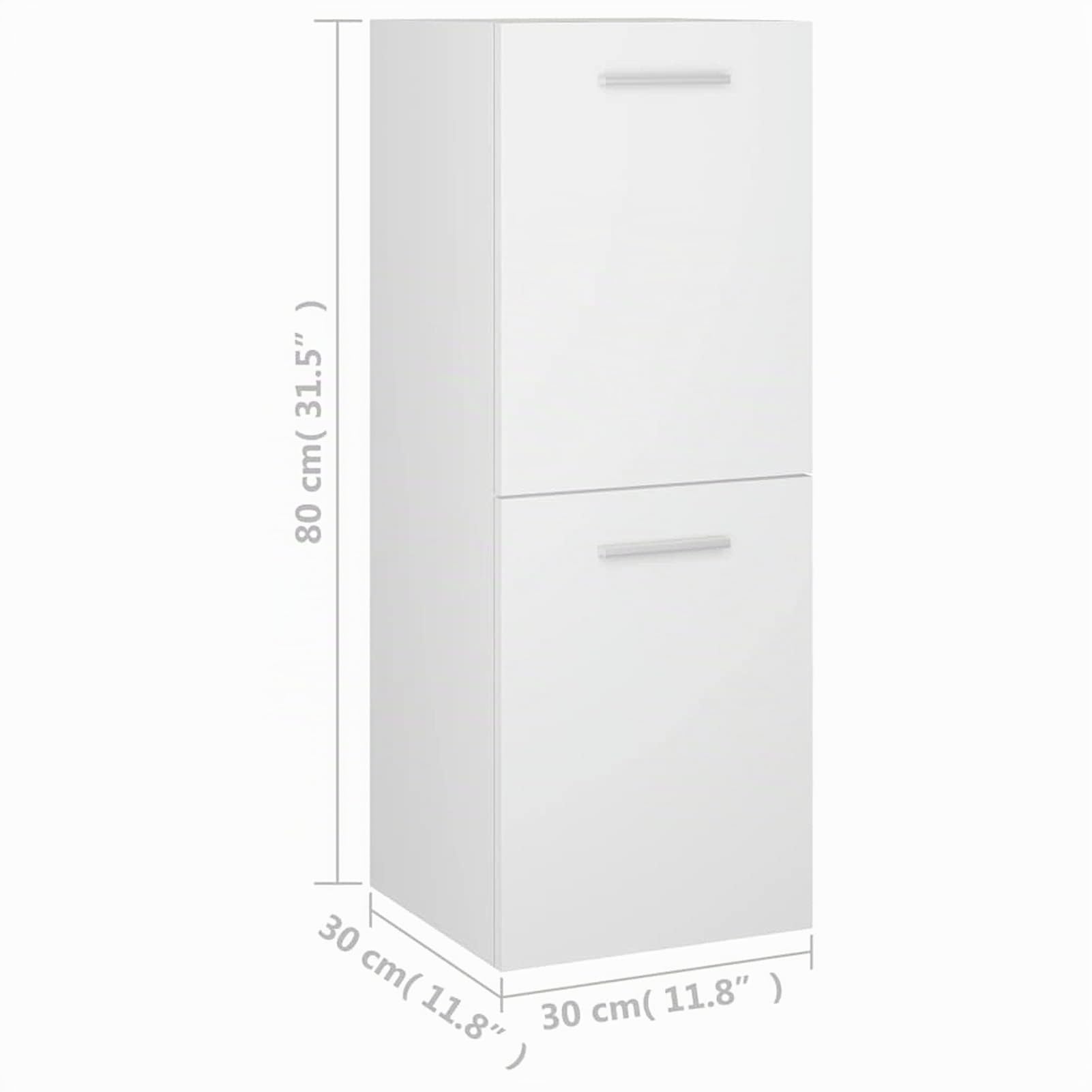 Festnight Armario de Baño Suspendido Blanco 30x30x80 cm - Columna Lavabo, Mueble Pared