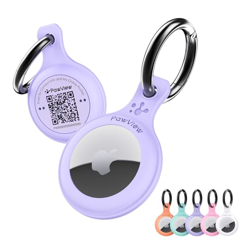 PawView AirTag�p�P�[�X �L�[�z���_�[�t�� �G�A�^�O�p�J�o�[ QR�R�[�h�t�����p�J�o�[ �h�� �V���R�[���f�� ��� �n�[�l�X�Ή� �X�L�����ʒm 1�� �p�[�v�� TN