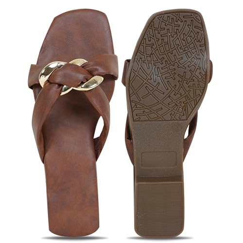 Image of IndieStide Heel Casual Flip Flops Slippers For Girls Women, Comfortable cushioned Chappals