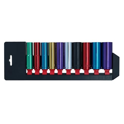 Douilles métriques de 13 mm à 24 mm dotées d'un double code couleur profond pour clés à main - 3