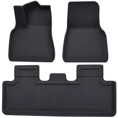 SUPER LINER Magi Floor Mats for Tesla Model Y 5-Seat 2021-2023 Custom Fit All Weather TPE Cargo Liner Cargo Trunk Interior Accessories (Does NOT fit 7-Seat) (Tesla Model Y XPE 6 Pieces Set)