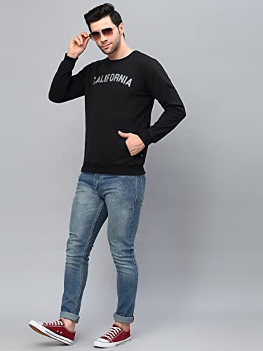 Image of Rigo Fleece Printed Round Neck Sweatshirt for Men | Full Sleeves Sweatshirt for Men | Casual Wear & Stylish Sweatshirts for Men