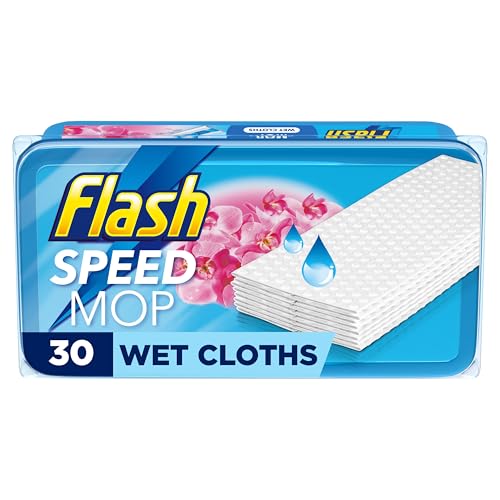 Flash Speedmop Wet Mop Floor Cleaner Refill Wipes For Cleaning Floors 30 Wet Refills Wild Orchid Scented For A Fast & Easy Clean