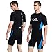 Layatone Mens Wetsuits 3mm Neoprene Thick Warm Shorty Wetsuit For Snorkeling,Diving and Surfing For Men (Black, 2X-Large)