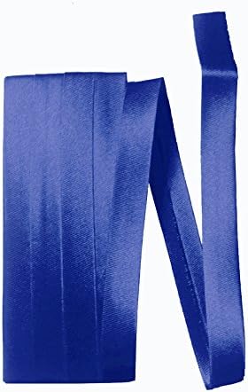 Bias Satin Tape ~ 1/2" Wide Double-fold Bias Tape ~ Royal Blue ~ Poly Cotton (3 Yards / Pack) Set of 4