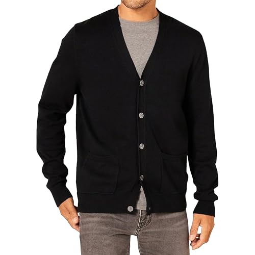 Cardigan pour homme à col en V léger et tendance avec texture gaufrée