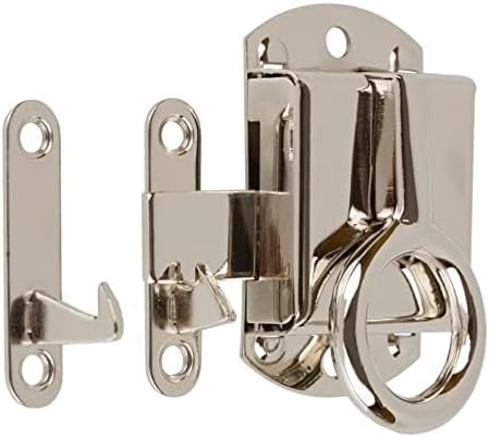 Nickel Right Wilson Cabinet Door Ring Latch and Catch | Antique Cabinet, Vintage Cupboard, Old Furniture Hardware | CL2-BN