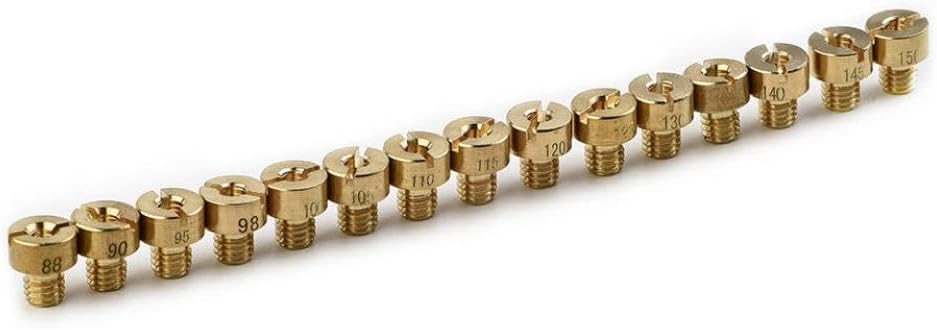 15pcs Carburetor Main Jet M5 5mm 26mm 28mm Compatible With Automotive Motorcycle Parts VM22 VM24 VM26 VM30 125cc-250cc Engine Bike