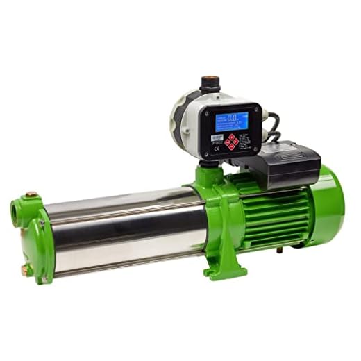 CHM GmbH® Gartenpumpe Edelstahl 2,2 Kw 11 Bar 8600 L/h Kreiselpumpe mit Drucksschalter/Trockenlaufschutz einstellbar