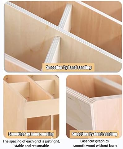 Wooden Yoga Mat Holder with 12 Compartments – Premium Organizer for Foam Rollers, Carpet Mats, Foot Pads and Towel – Floor Yoga Storage Rack for Home Gym – image 4