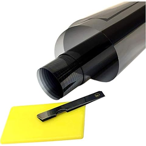 OTOLIMAN 39inc x 20Ft (39 inc x 240 inc)% 5 Super Dark Black 2Ply Window Tint Film for Car House Office, Heat Blocks Adhesive Scratch Resistant Privacy Sunlight Blackout Cover