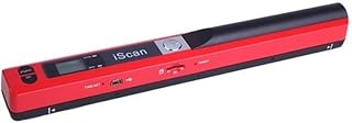 Portable New Creative Handheld Mobile Portable Document Scanner 900DPI USB2.0 LCD Display Support JPG/PDF Format Selection (Color : Red)