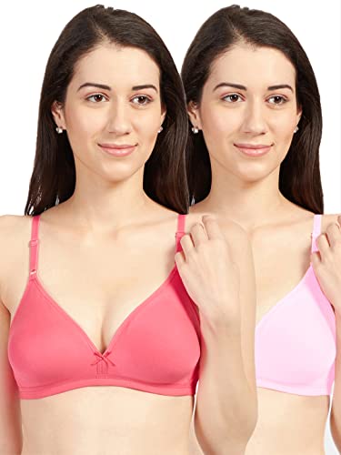 Image of SONARI Omania Womens Non-Padded Cotton Polyester Bras - Solid, Non-Wired, Medium Coverage, Hand Washable (Pack of 2)