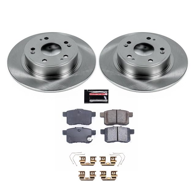 Image of PowerStop Rear Brake Kit for Acura TSX 2011-14 | Honda Accord 2011-17 - Z17 Ceramic Brake Pads & Disc Rotors Replacement, KOE5368