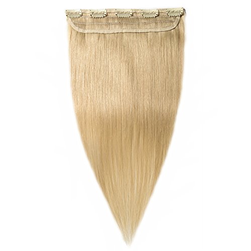 10 Inch Clip In Hair Extensions Remy Human Hair Standard Weft Clip On Hairpieces 40G Soft Silky Straight Hair For Women #613 Bleach Blonde #TOP2