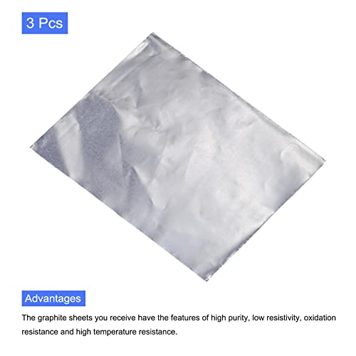 PATIKIL 3 Stück Graphit Flexibel Folie Dichtung Blatt Papier Ersatz 250x200x0.1mm