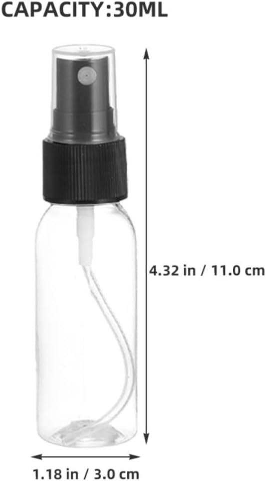 Garneck Shoulder Bottles Refillable round Fine Mist Sprayer 24pcs Travel Size Spray Bottles 30ml Plastic Compact Design for Facial Hydration and Cleaning Agents at Home or Office
