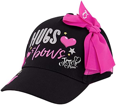 Nickelodeon Little Toddler Hat for Girl’s Ages, JoJo Siwa Kids Baseball Cap, Black/Pink, Age 4-7