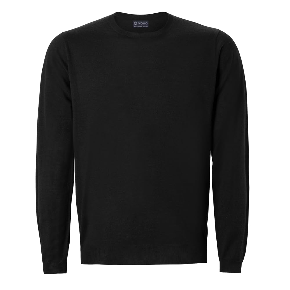 Womo Men's Loungewear Sweatshirt Full Zipper Black M