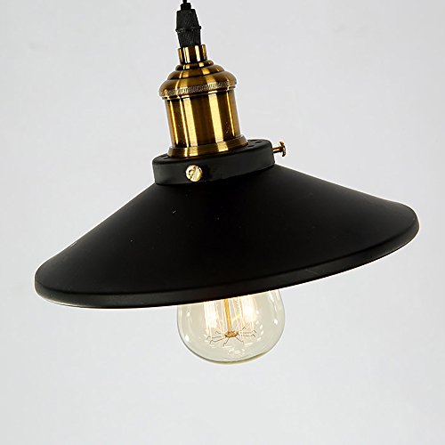 Winsoon 1 Light Pendant Lighting, Industrial Pulley Pool Table Light Fixture, Retro Steampunk Hanging Lamp, Adjustable Vintage Kitchen Island 1-Head Lights, Matte Black Painted #TOP3