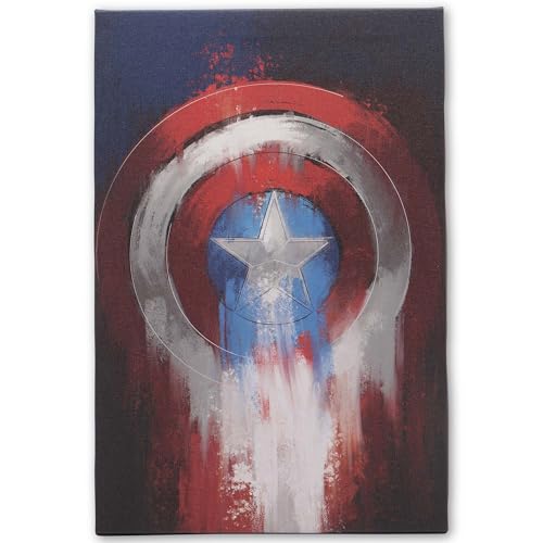 Open Road Brands Marvel Captain America Shield Gallery Wrapped Canvas